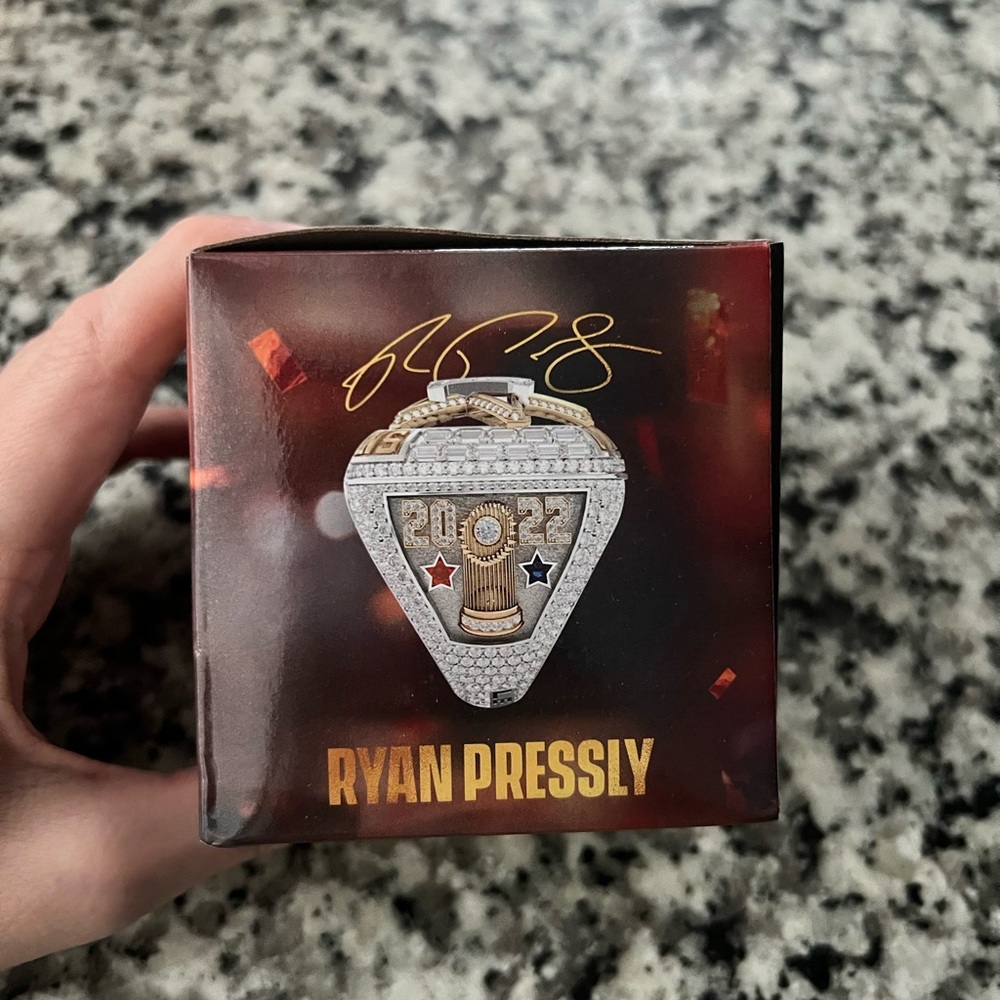 Houston Astros Ryan Pressley World Champions 2022 Replica Ring